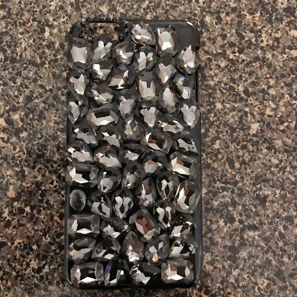 Black Crystals IPhone 6Plus/ 7Plus Phone Case ✨
